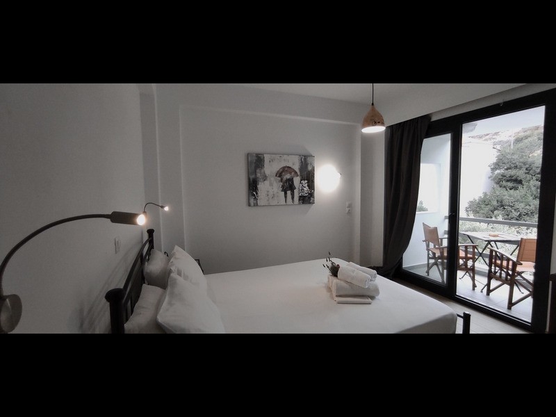 Quarto duplo com vista mar