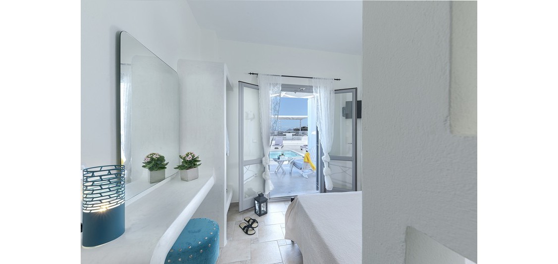 Bedrooms - Villa with Caldera view - 6 persons