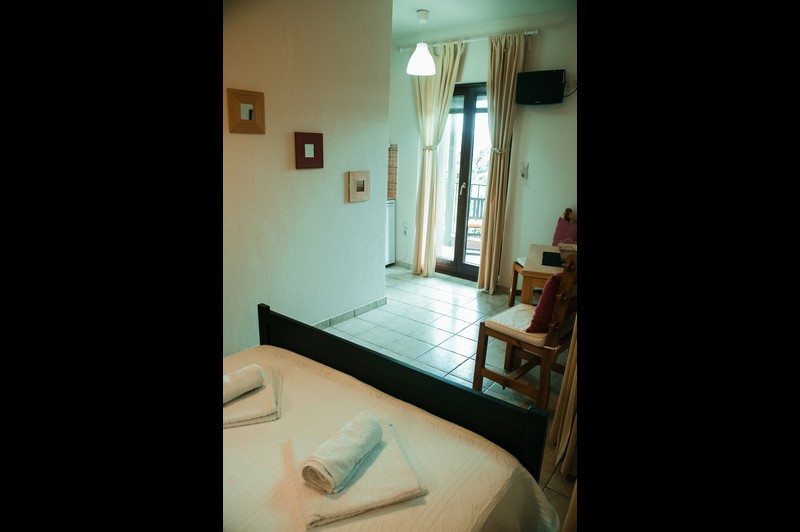 Studio mit Balkon und Bergblick